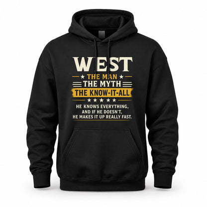 WEST TM90-K04-125 - NAME Legendary Know-It-All Personalized Funny Shirt