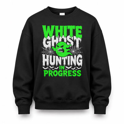 WHITE HW22-K06-109 - NAME Ghost Hunting In Progress Personalized Halloween Shirt