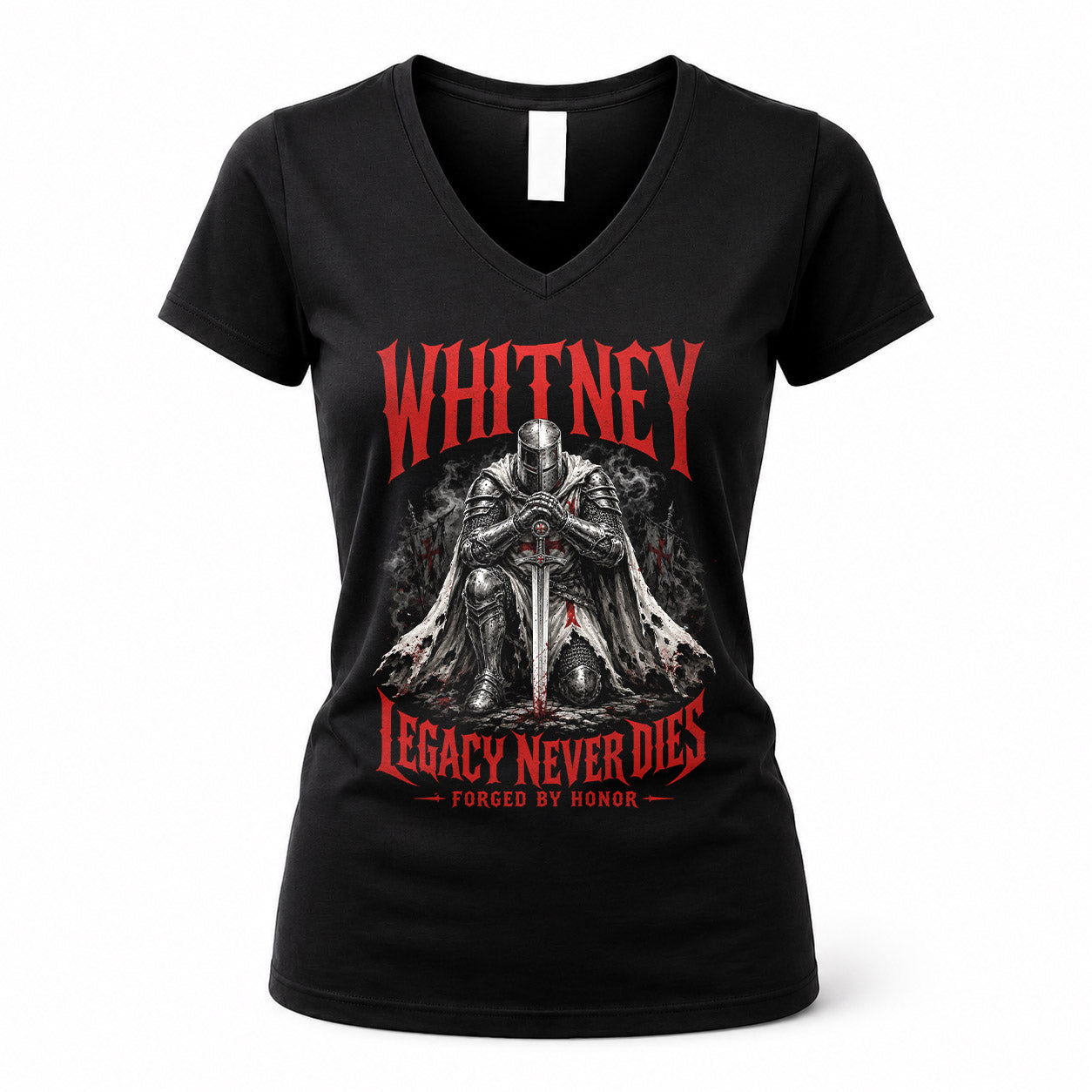 WHITNEY HS90-K04-109 - NAME Legacy Never Dies Forged By Honor Personalized Knight