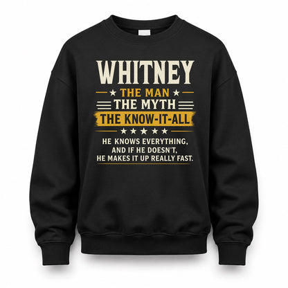 WHITNEY TM90-K04-125 - NAME Legendary Know-It-All Personalized Funny Shirt