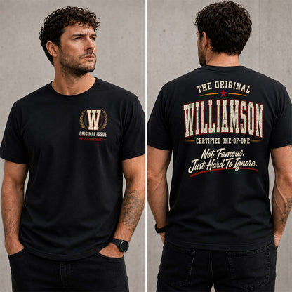 WILLIAMSON W68-F2-168 – Personalized Original Issue Apparel “The Original NAME Certified One-of-One"