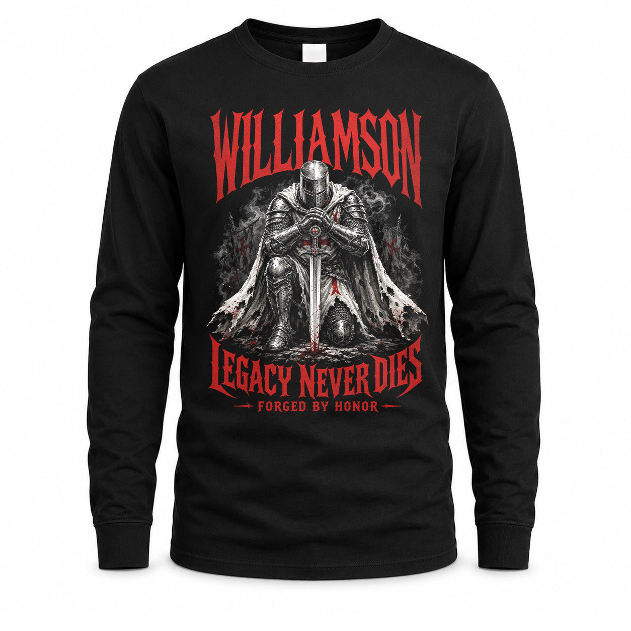 WILLIAMSON HS90-K04-109 - NAME Legacy Never Dies Forged By Honor Personalized Knight