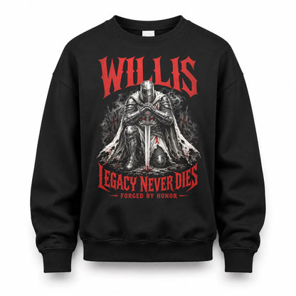 WILLIS HS90-K04-109 - NAME Legacy Never Dies Forged By Honor Personalized Knight