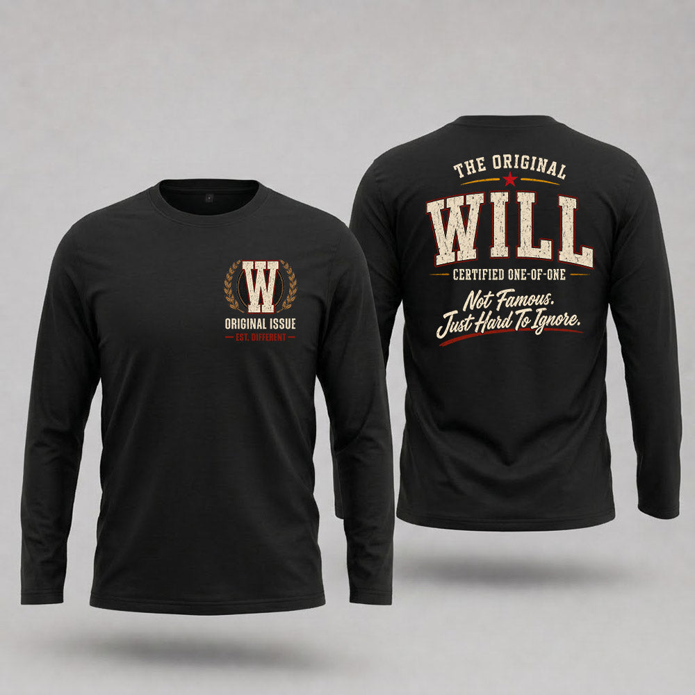 WILL W68-F2-168 – Personalized Original Issue Apparel “The Original NAME Certified One-of-One"