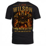 WILSON MP88-F2-168–Personalized Bold Quote Apparel “I Am NAME I May Not Be Perfect But I Am Limited Edition