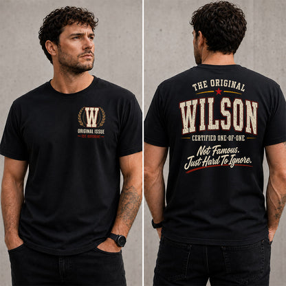 WILSON W68-F2-168 – Personalized Original Issue Apparel “The Original NAME Certified One-of-One"