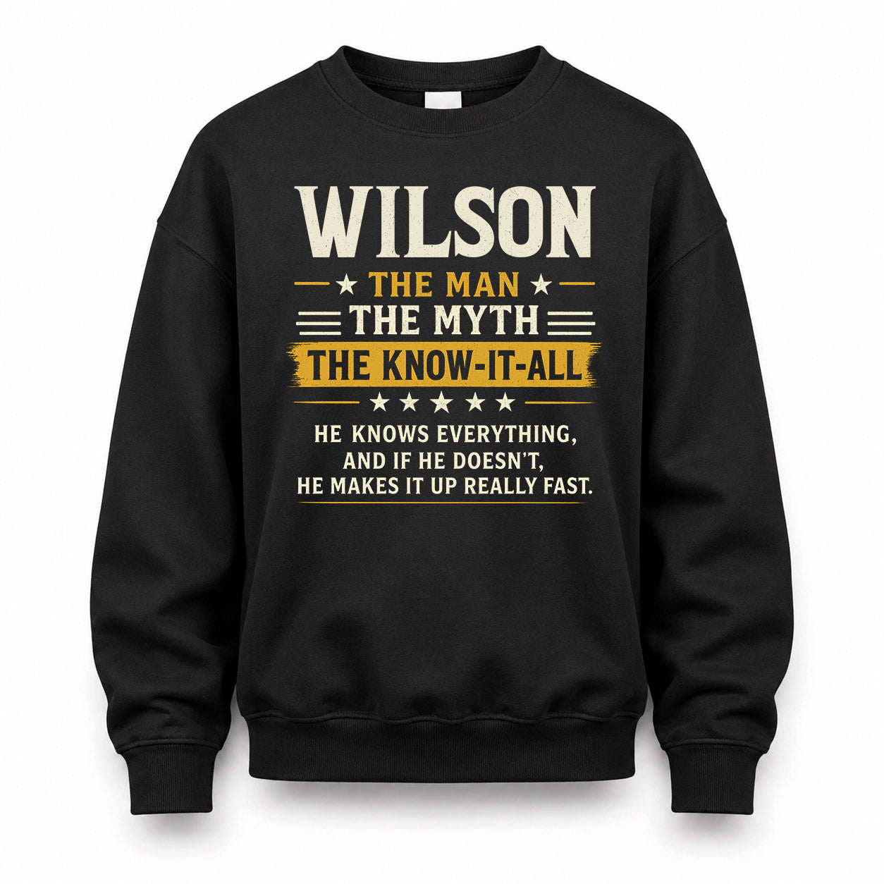 WILSON TM90-K04-125 - NAME Legendary Know-It-All Personalized Funny Shirt