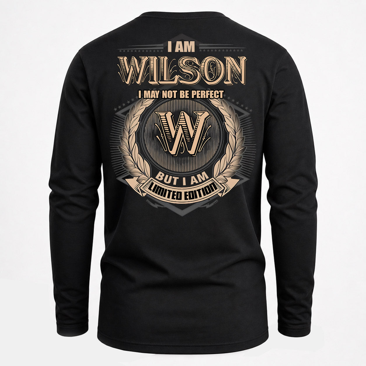 WILSON PH55-T25-Personalized Name Quote Apparel “I Am NAME May Not Be Perfect But I Am Limited Edition”