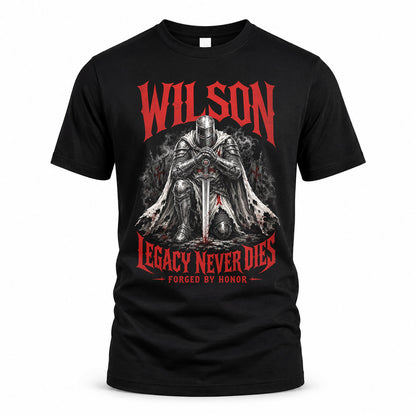 WILSON HS90-K04-109 - NAME Legacy Never Dies Forged By Honor Personalized Knight