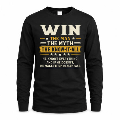 WIN TM90-K04-125 - NAME Legendary Know-It-All Personalized Funny Shirt