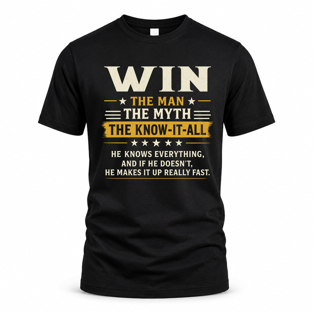 WIN TM90-K04-125 - NAME Legendary Know-It-All Personalized Funny Shirt