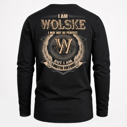 WOLSKE PH55-T25-Personalized Name Quote Apparel “I Am NAME May Not Be Perfect But I Am Limited Edition”