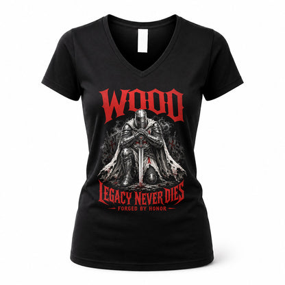 WOOD HS90-K04-109 - NAME Legacy Never Dies Forged By Honor Personalized Knight