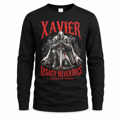 XAVIER HS90-K04-109 - NAME Legacy Never Dies Forged By Honor Personalized Knight