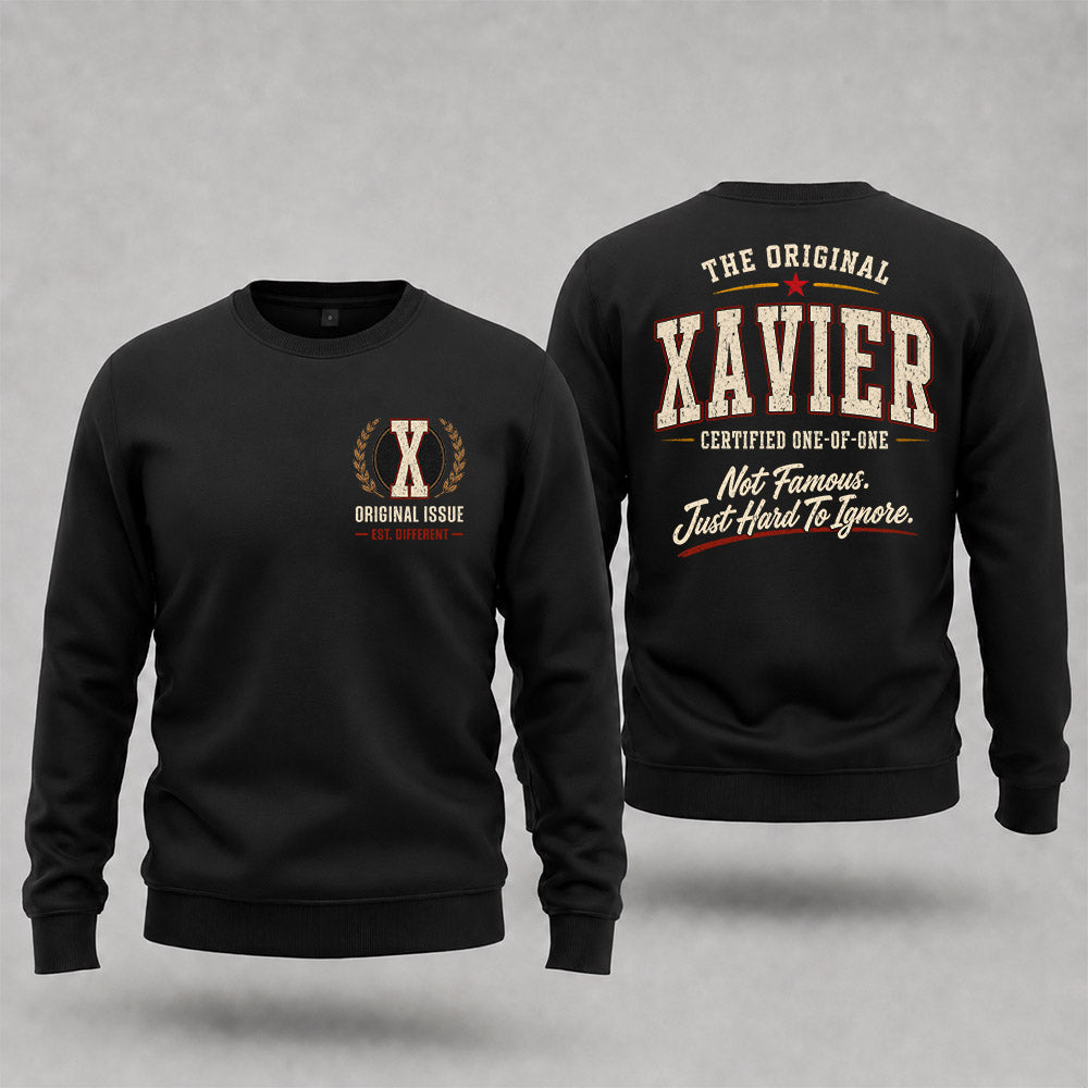 XAVIER W68-F2-168 – Personalized Original Issue Apparel “The Original NAME Certified One-of-One"