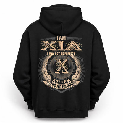 XIA PH55-T25-Personalized Name Quote Apparel “I Am NAME May Not Be Perfect But I Am Limited Edition”