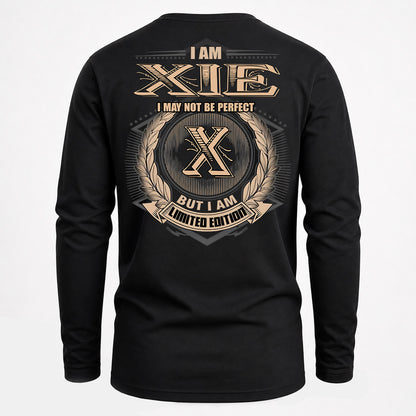 XIE PH55-T25-Personalized Name Quote Apparel “I Am NAME May Not Be Perfect But I Am Limited Edition”