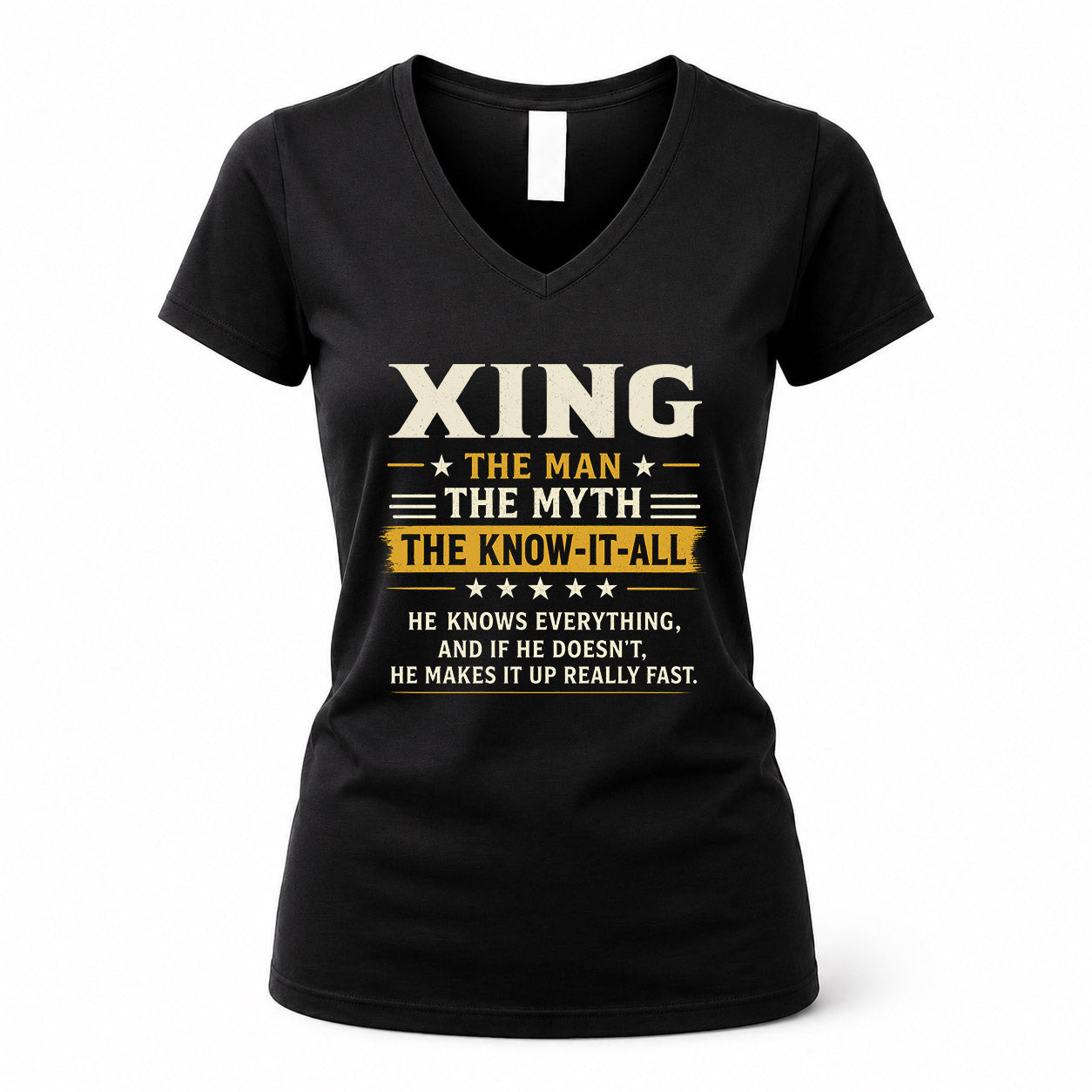 XING TM90-K04-125 - NAME Legendary Know-It-All Personalized Funny Shirt