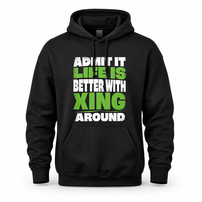 XING HP68-K4-189 – Personalized Funny Quote Apparel “Admit It, Life Is Better With AARON Around”