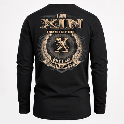 XIN PH55-T25-Personalized Name Quote Apparel “I Am NAME May Not Be Perfect But I Am Limited Edition”