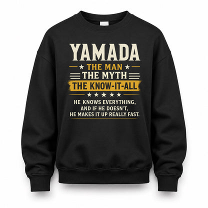 YAMADA TM90-K04-125 - NAME Legendary Know-It-All Personalized Funny Shirt