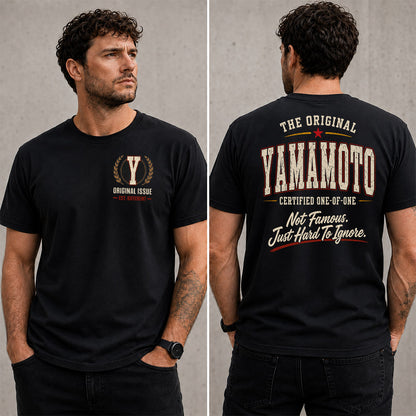 YAMAMOTO W68-F2-168 – Personalized Original Issue Apparel “The Original NAME Certified One-of-One"