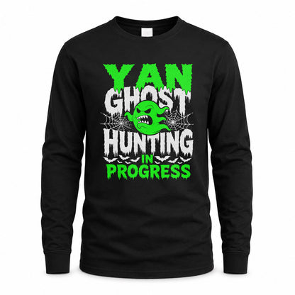 YAN HW22-K06-109 - NAME Ghost Hunting In Progress Personalized Halloween Shirt