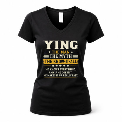 YING TM90-K04-125 - NAME Legendary Know-It-All Personalized Funny Shirt
