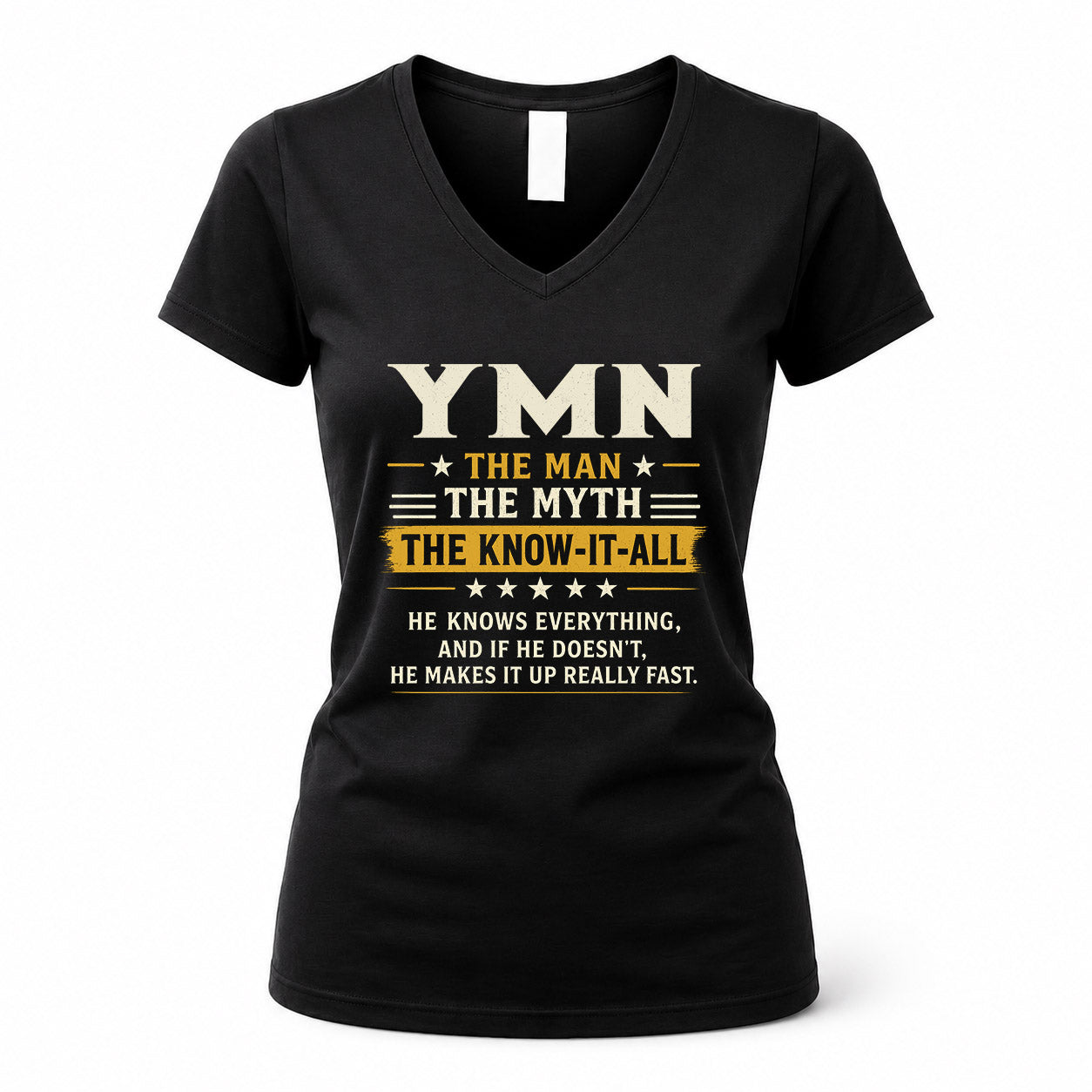 YMN TM90-K04-125 - NAME Legendary Know-It-All Personalized Funny Shirt