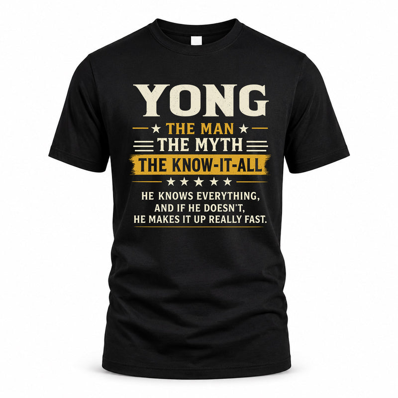 YONG TM90-K04-125 - NAME Legendary Know-It-All Personalized Funny Shirt