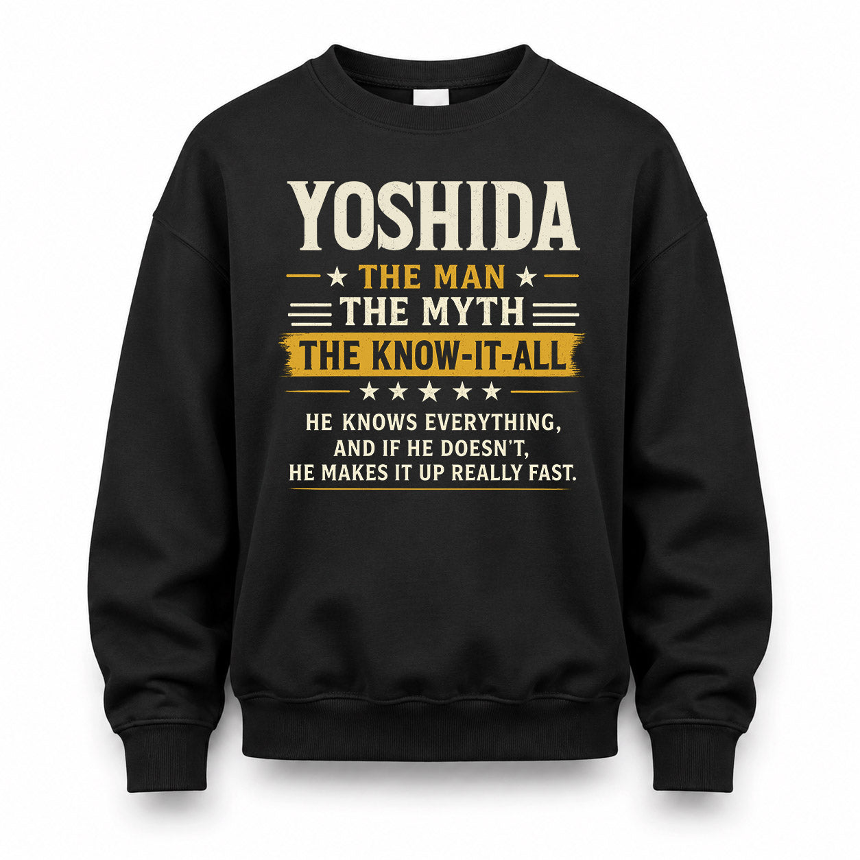 YOSHIDA TM90-K04-125 - NAME Legendary Know-It-All Personalized Funny Shirt
