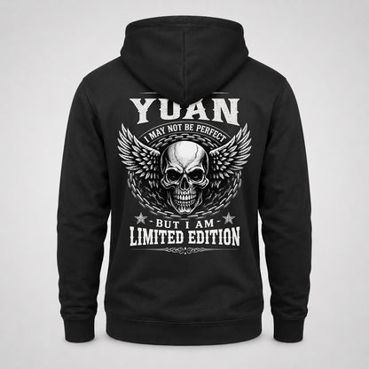 YUAN P01-K24-229 – Personalized Skull Graphic Apparel “I Am NAME I May Not Be Perfect But I Am Limited Edition”