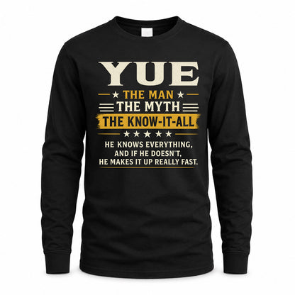 YUE TM90-K04-125 - NAME Legendary Know-It-All Personalized Funny Shirt