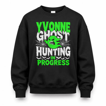 YVONNE HW22-K06-109 - NAME Ghost Hunting In Progress Personalized Halloween Shirt