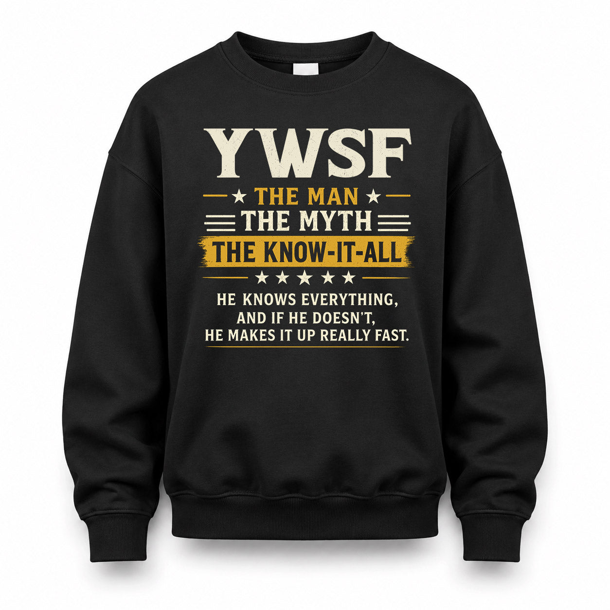 YWSF TM90-K04-125 - NAME Legendary Know-It-All Personalized Funny Shirt