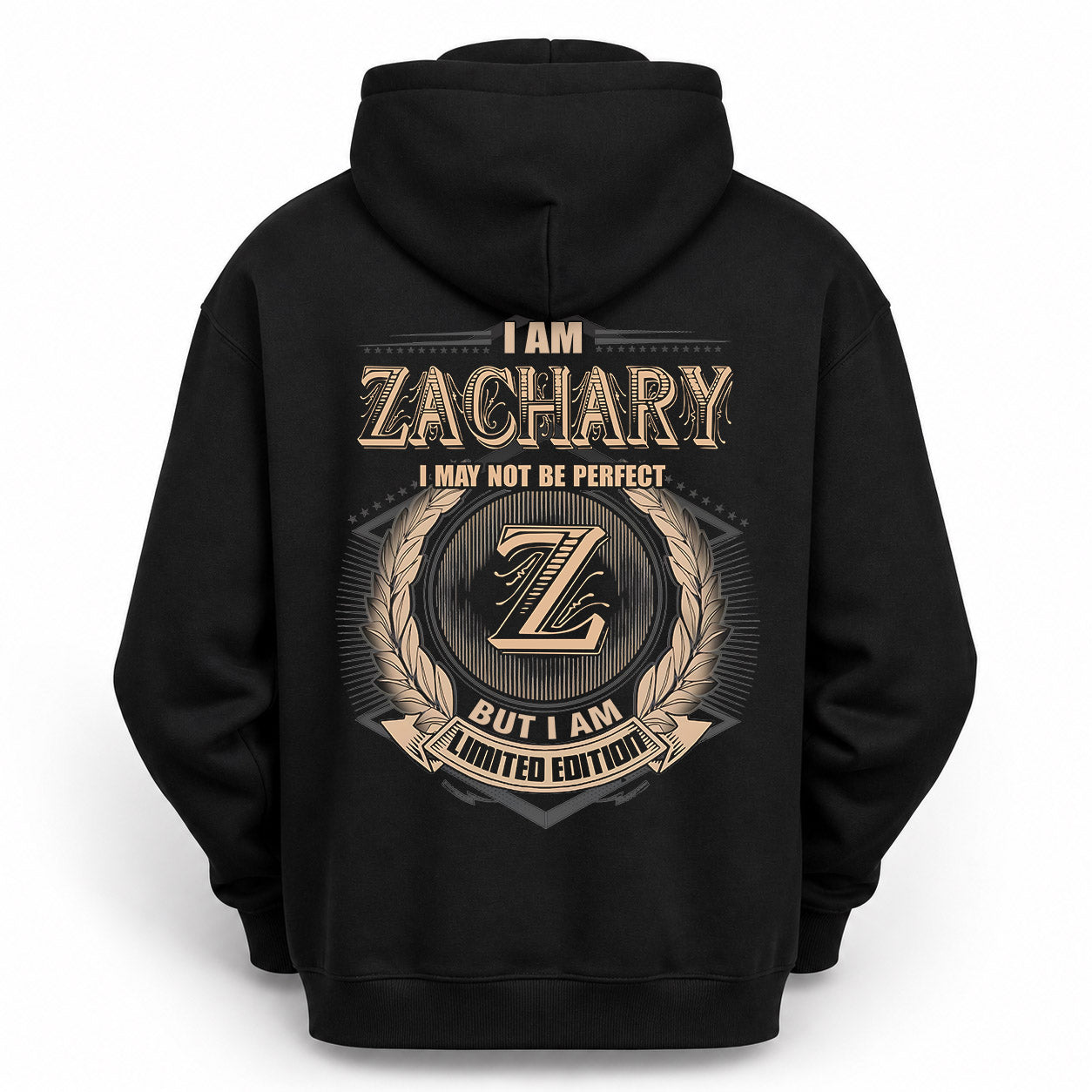 ZACHARY PH55-T25-Personalized Name Quote Apparel “I Am NAME May Not Be Perfect But I Am Limited Edition”