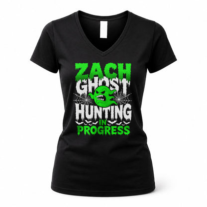 ZACH HW22-K06-109 - NAME Ghost Hunting In Progress Personalized Halloween Shirt