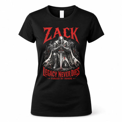 ZACK HS90-K04-109 - NAME Legacy Never Dies Forged By Honor Personalized Knight