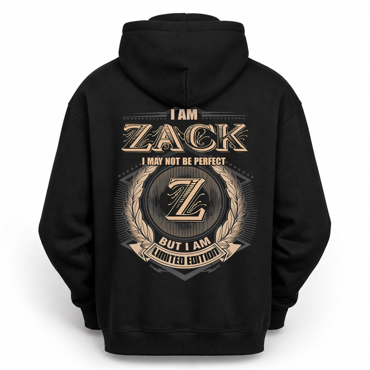 ZACK PH55-T25-Personalized Name Quote Apparel “I Am NAME May Not Be Perfect But I Am Limited Edition”