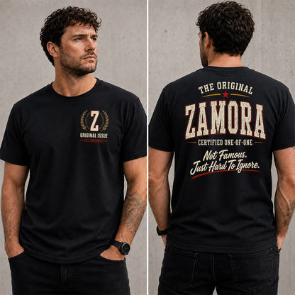 ZAMORA W68-F2-168 – Personalized Original Issue Apparel “The Original NAME Certified One-of-One"