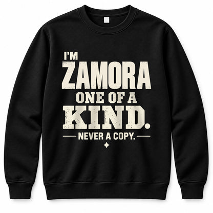 ZAMORA P6-K4-228 Personalized Funny Quote Apparel “I’m NAME – One of a Kind, Never a Copy”