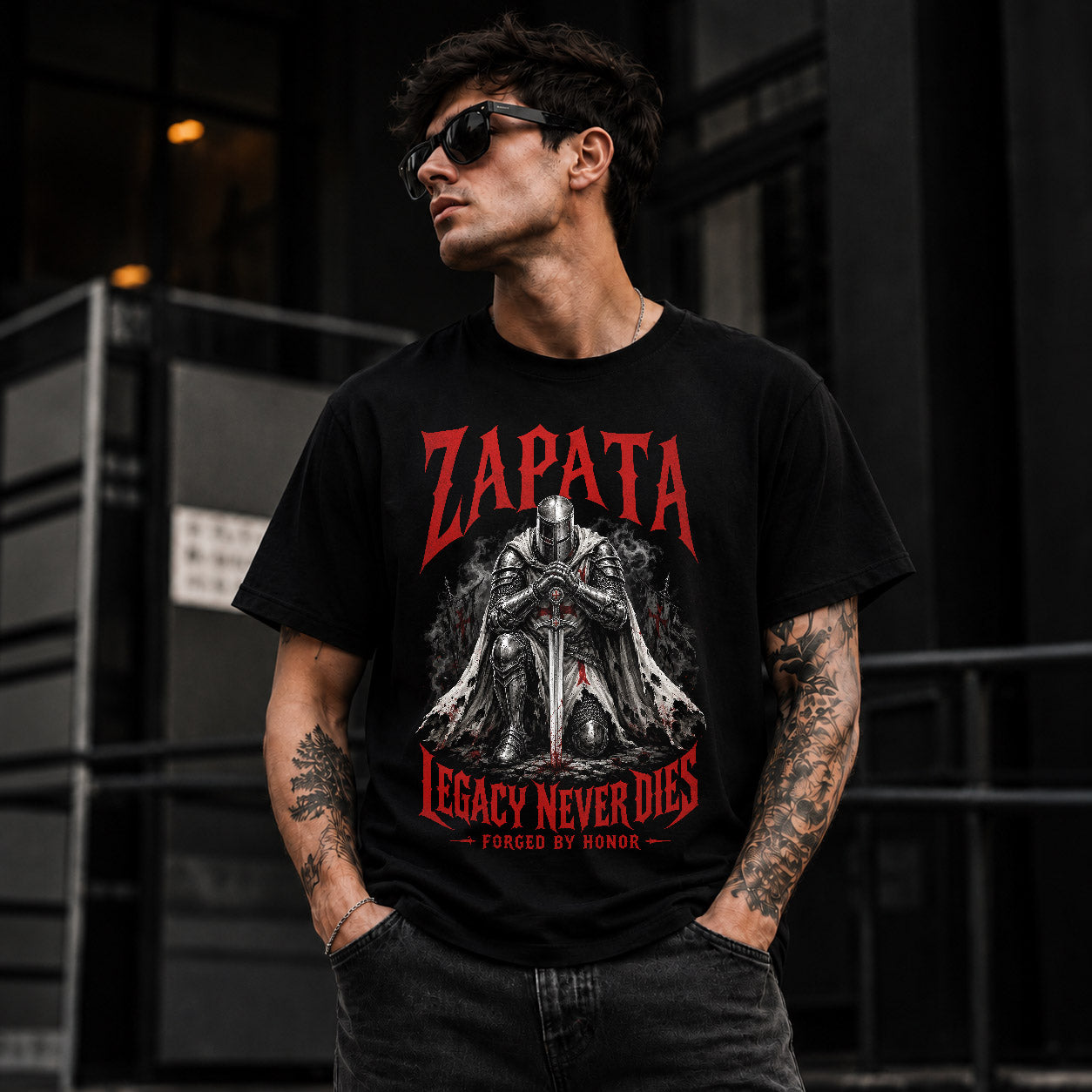 ZAPATA HS90-K04-109 - NAME Legacy Never Dies Forged By Honor Personalized Knight