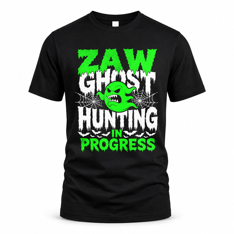 ZAW HW22-K06-109 - NAME Ghost Hunting In Progress Personalized Halloween Shirt