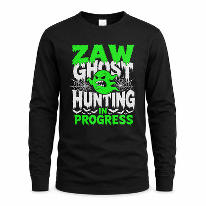 ZAW HW22-K06-109 - NAME Ghost Hunting In Progress Personalized Halloween Shirt