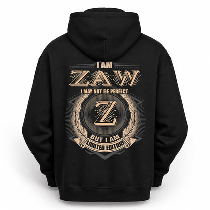 ZAW PH55-T25-Personalized Name Quote Apparel “I Am NAME May Not Be Perfect But I Am Limited Edition”