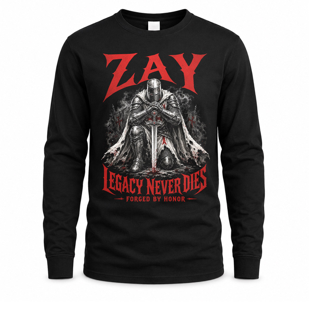 ZAY HS90-K04-109 - NAME Legacy Never Dies Forged By Honor Personalized Knight