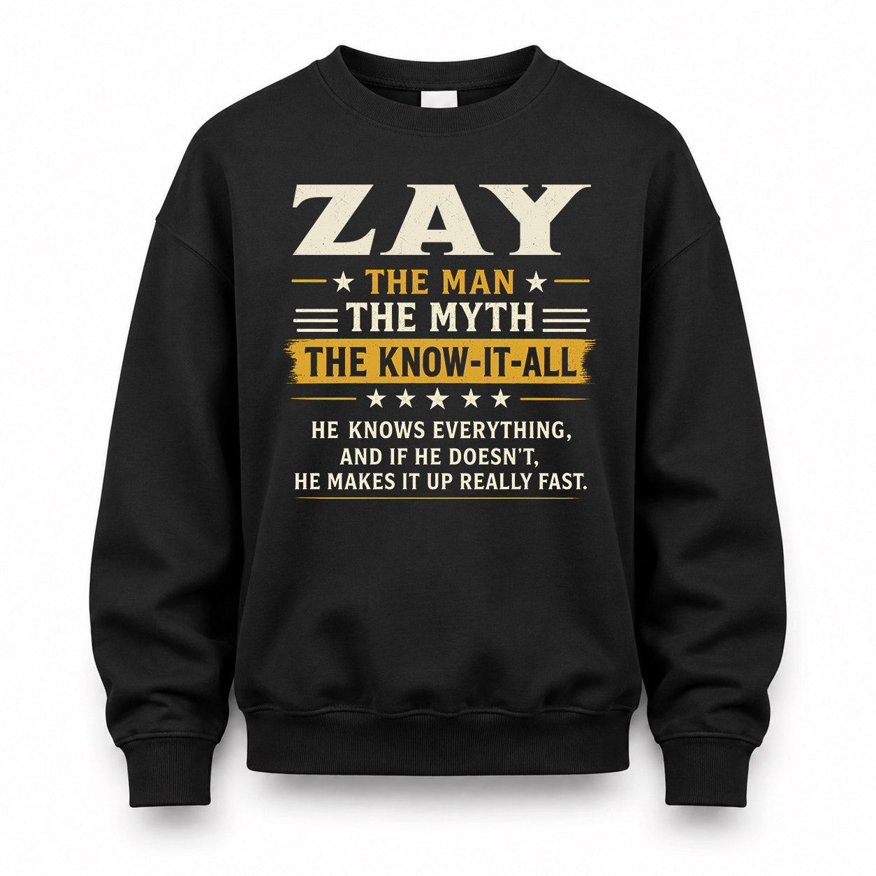 ZAY TM90-K04-125 - NAME Legendary Know-It-All Personalized Funny Shirt