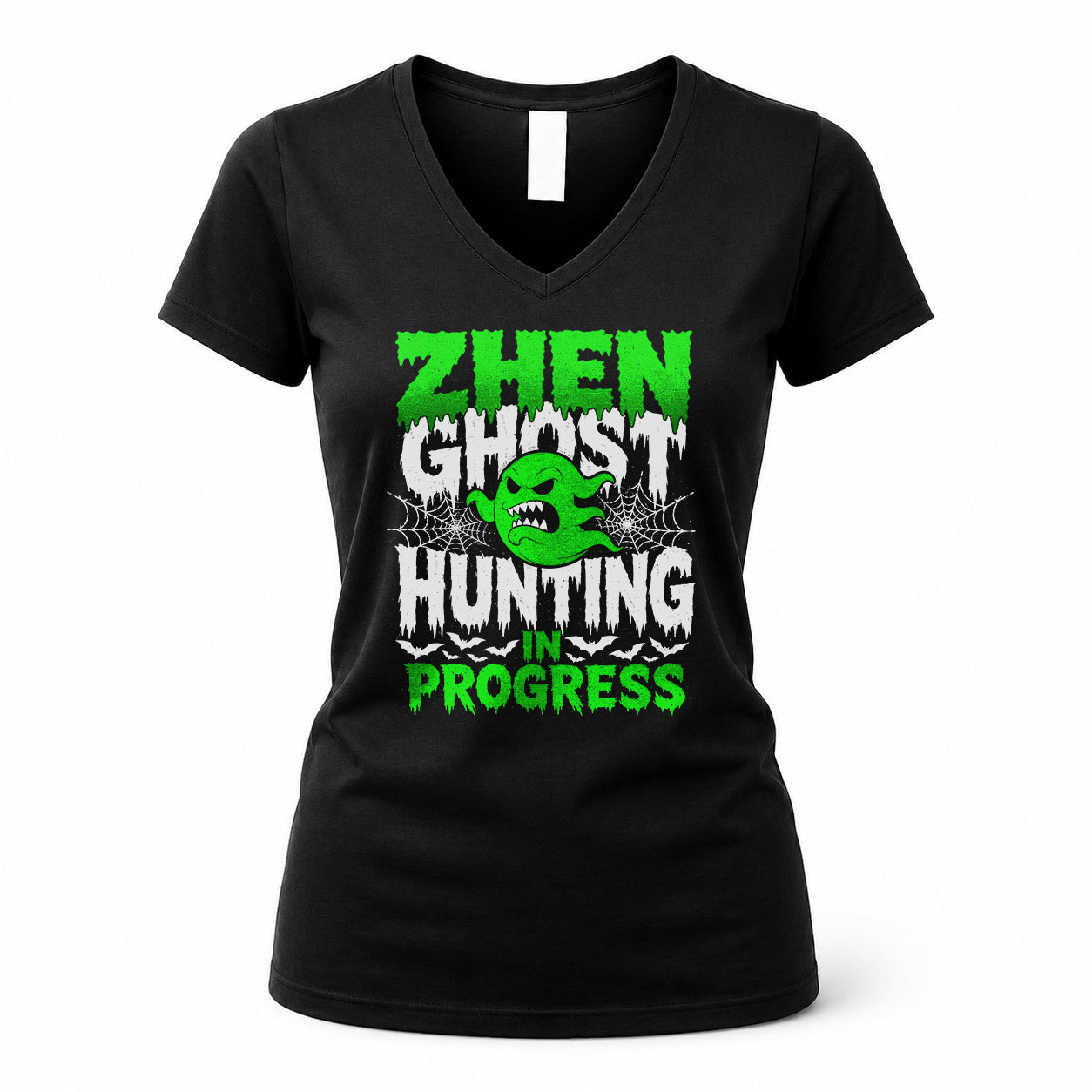 ZHEN HW22-K06-109 - NAME Ghost Hunting In Progress Personalized Halloween Shirt