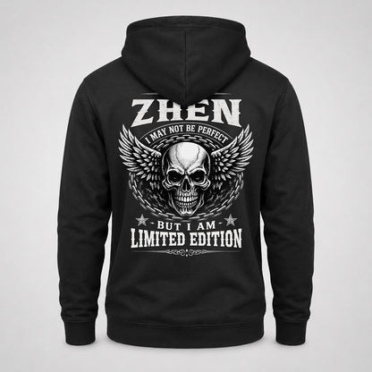 ZHEN P01-K24-229 – Personalized Skull Graphic Apparel “I Am NAME I May Not Be Perfect But I Am Limited Edition”