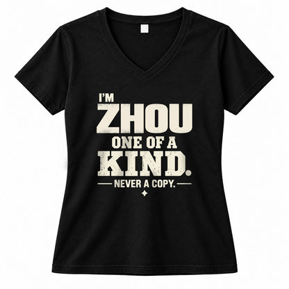 ZHOU P6-K4-228 Personalized Funny Quote Apparel “I’m NAME – One of a Kind, Never a Copy”